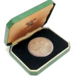 National Trust cased silver commemorative medallion