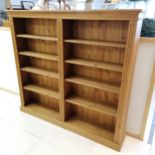 Large pine bookcase with adjustable shelves, 168 cm wide, 154 cm high, 30 cm deep, good used