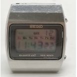 1970's Seiko quartz LCD wristwatch #770659 ~ slight deterioration to the display but functions - BUT