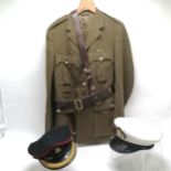 Devonshire and Dorset Regiment officers cap, tunic (48 regular), trousers and Sam Brown belt &