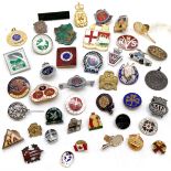 Qty of badges inc enamel Royal Life Saving Society, merchant navy, girl guides, life saving, Women's