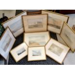 Collection of 9 x framed paintings by David Addey (b.1933) - largest frame 49.5cm x 59.5cm NOTE :