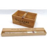 Canary Islands novelty large cigar in box (56cm long) t/w Walkers traditional storage box (crate)