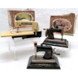 Collection Of Vintage child's sewing machines, to include Boxed Little Betty in yellow, another in