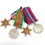 4 x WWII medals inc France and Germany star