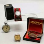 Smiths empire manual wind wristwatch (32mm case & running) in original retail box t/w boxed Sekonda,