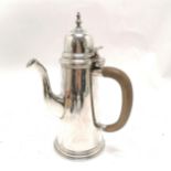 1963 sterling silver coffee / chocolate pot with wooden handle by William Comyns & Sons Ltd (Richard