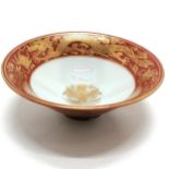 Antique Japanese Eiraku bowl c.1840 with red and gold hand painted dragon decoration 13cm diameter -