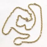 9ct marked gold 46cm neckchain - 9.6g