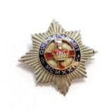 9ct hallmarked white / yellow gold 4th/7th Royal Dragoon Guards sweetheart brooch / badge with