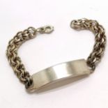 Silver hallmarked ID bracelet (undedicated) - 18cm & 32.5g