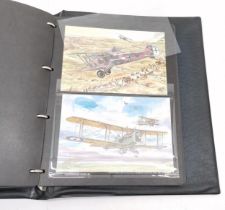 RAF album containing set of 62 x postcards 'The Aeroplanes of the Great War (1914-1918) by Tony
