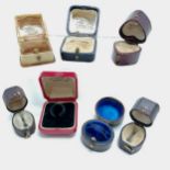 7 x antique ring boxes inc heart shaped