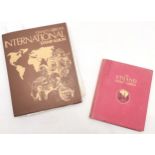 SG International stamp album packed with stamps t/w Strand stamp album (virtually empty)