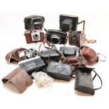 Collection of assorted cameras to include, Miranda camera company Soligor camera, Pacemaker camera