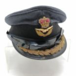 Vintage RAF officers peaked cap