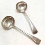Georgian silver pair of ladles - 17cm & 121g