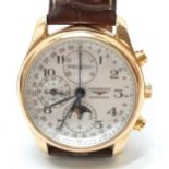 Longines master collection 18ct rose gold gents wristwatch Ref L2.673.8 with automatic movement 40mm