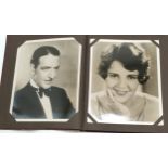 Vintage 1930's/40's Film Pictorial star album complete with 28 x plain back large film star cards (