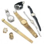 Seiko 5 gents stainless steel wristwatch, ladies omega de ville quartz wristwatch, ring watch