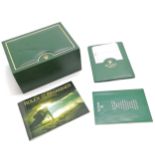 Rolex original sub-mariner wristwatch EMPTY box with booklet, calendar card (2004/05) etc