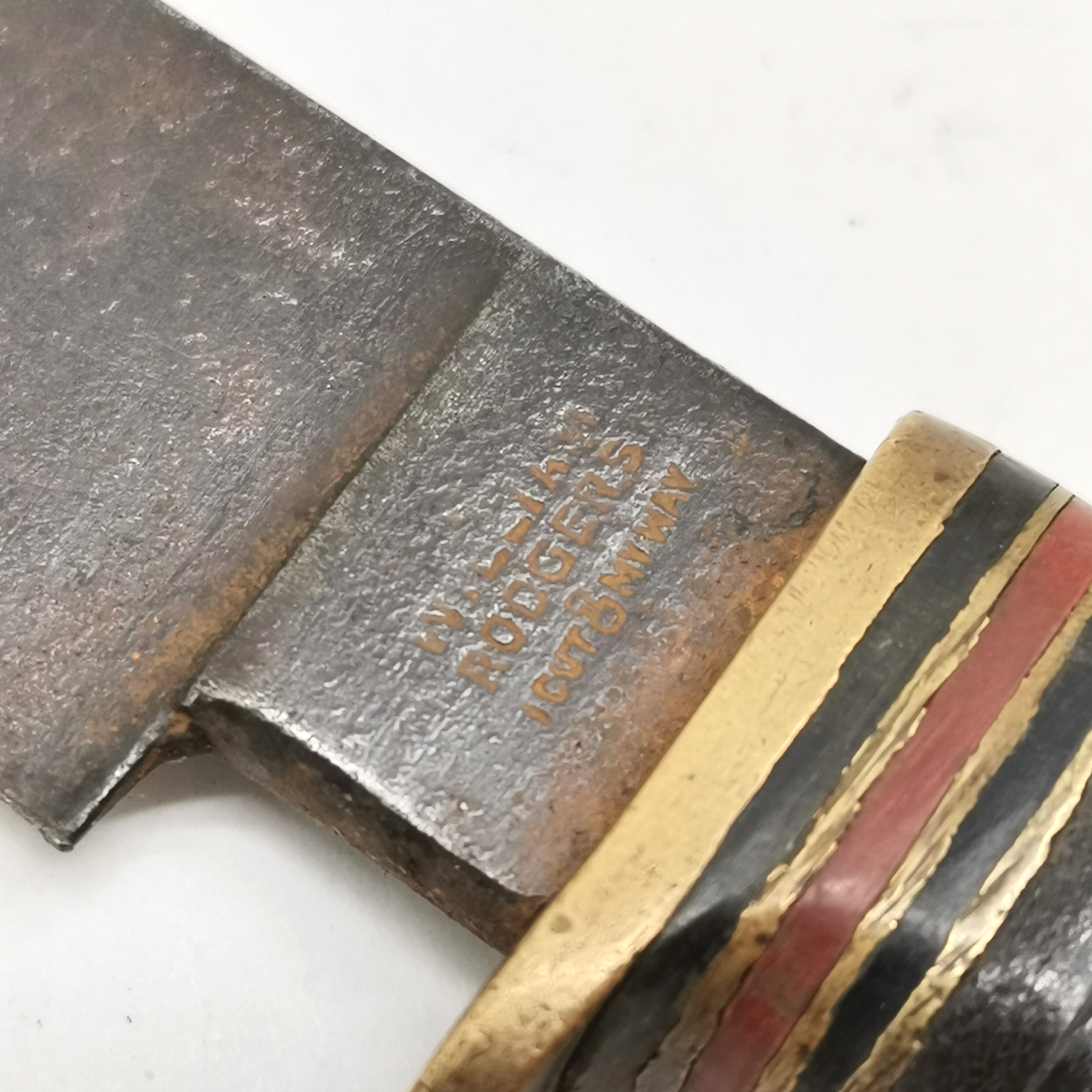 1943 military marked lock knife marked S.S.P. t/w Nowill & Sons sheath knife (23.5cm knife) in - Image 3 of 5