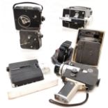 Pathescope Moto camera 9.5 mm with original manual, boots super 8 zoom 110, Honeywell Elmo super