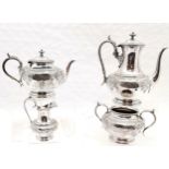 Victorian 4 piece plated tea, coffee,sugar and milk jug- good used condition