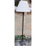 A Contemporary classical inspired floor lamp, 24 cm diameter base, 164 cm high to include shade.