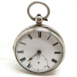 1864 silver cased pocket watch 48mm case by J. H. Jackson of Tunstall - lacks glass & hands & for