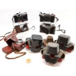 Collection of assorted camera's to include, Exaktra RTL 1000, Praktica Pentacon, and another a/f,