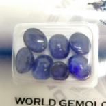7 x cabochon sapphires (18.77cts total) with WGI report