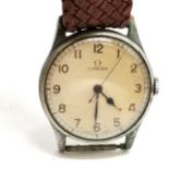Omega military marked WWII manual wind wristwatch - 34mm case with faint markings H.S.8 (movement