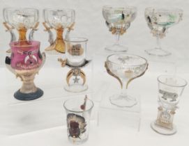 Interesting collection of assorted Syria Shrine convention goblets, 1 being New Orleans April