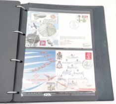 RAF album containing 49 x AC anniversary (AC) covers - mostly signed inc 2 x Red Arrow formation