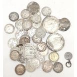 Qty of silver coins inc Charles II & William III - 93g