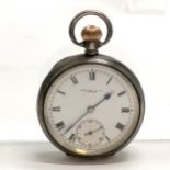 Antique Thomas Russell silver Dennison cased pocket watch - 50mm case & stated as a 2oz case - for