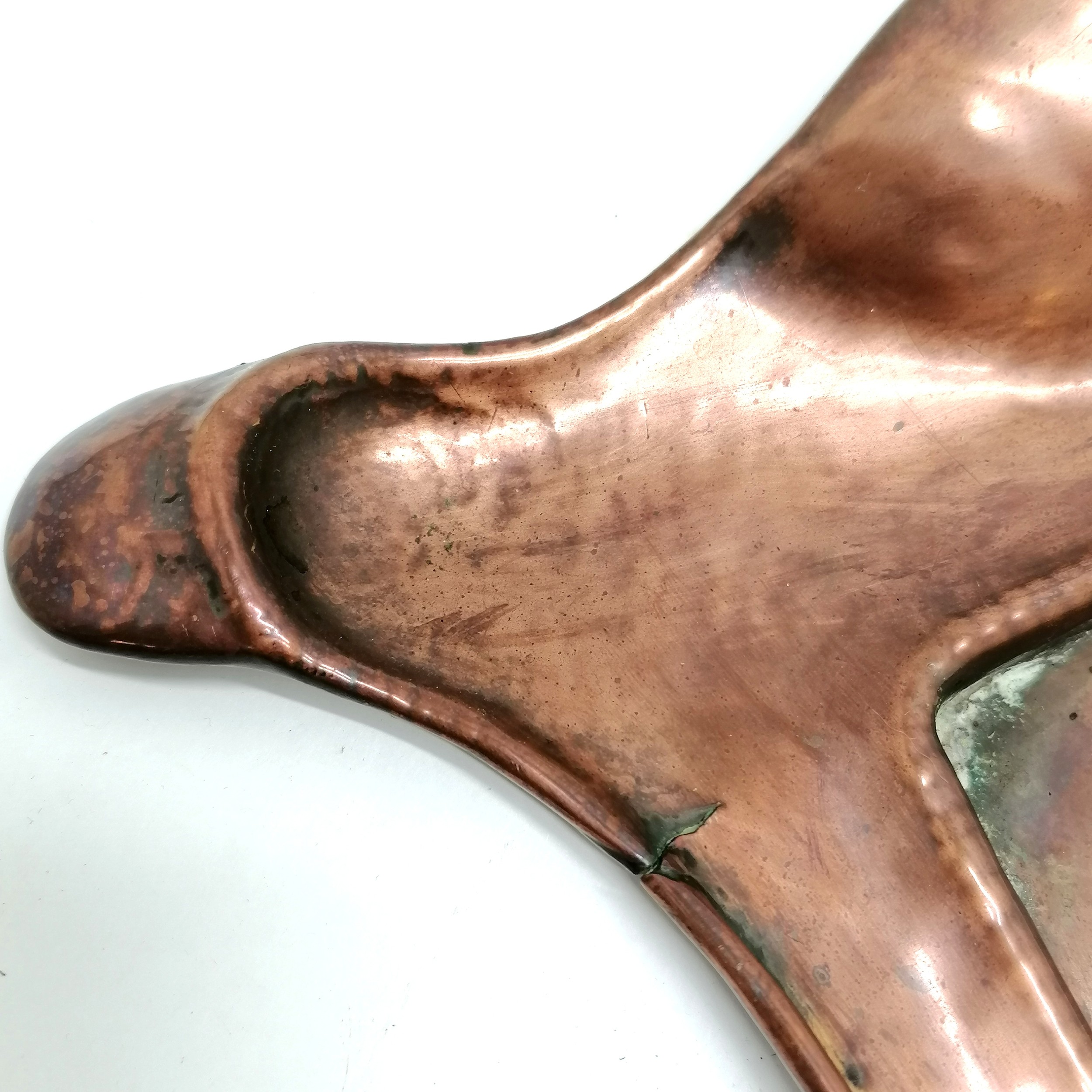 c.1905 Art Nouveau hammered copper serving tray by Norman & Ernest Spittle for Art Fittings Ltd as - Image 3 of 6