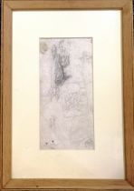 Sir Stanley Spencer CBE RA (1891–1959) original double sided pencil sketch with official Stanley