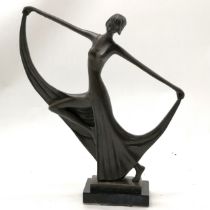 Contemporary study of a lady dancing signed Milo (Miguel Fernando Lopez) - 33cm high and has some