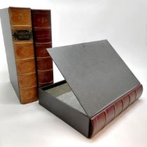 3 x antique style book A4 box files - Garden notes & Archival records (x2)