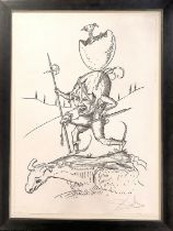 Salvador Dali 1973 hand signed lithograph from 'Les songes drolatiques de Pantagruel (Pantagruel's