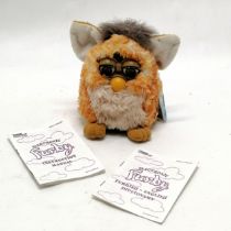 1998 Furby toy with instruction manual & dictionary ~ appears to be non-working