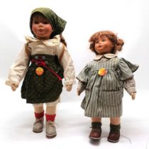 2 x Steiff dolls ~ Bea & Ulla (49cm high) ~ SOLD IN AID OF STALBRIDGE COMMUNITY CHARITY