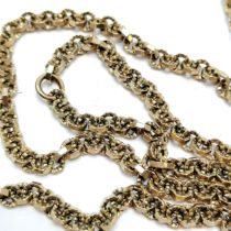Antique gilt metal long chain - 112cm