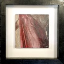 Mike Nicoll 'Tales of the Cloth' painting in egg tempera on wooden panel - frame 28cm square x 4cm