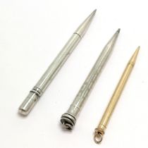 2 x silver pencils - Mexphalte (missing clip) & Wahl eversharp t/w rolled gold Ingersoll