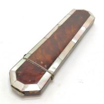 Antique totoishell and mother of pearl spectacle case 16cm x 4cm - 1 loss to the mother of pearl