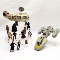 Collection of various Star Wars, to include Millennium falcon 30 cm diameter, Y-wing vehicle, some