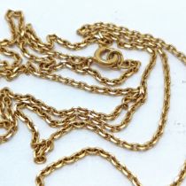 Foreign marked (touch tests as 18ct gold) 58cm neckchain - 6.3g total weight